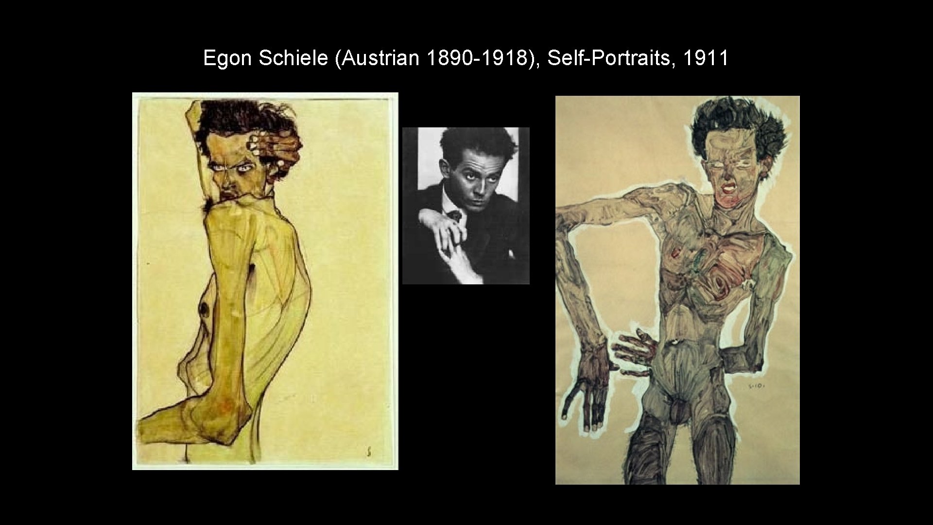 Egon Schiele (Austrian 1890 -1918), Self-Portraits, 1911 