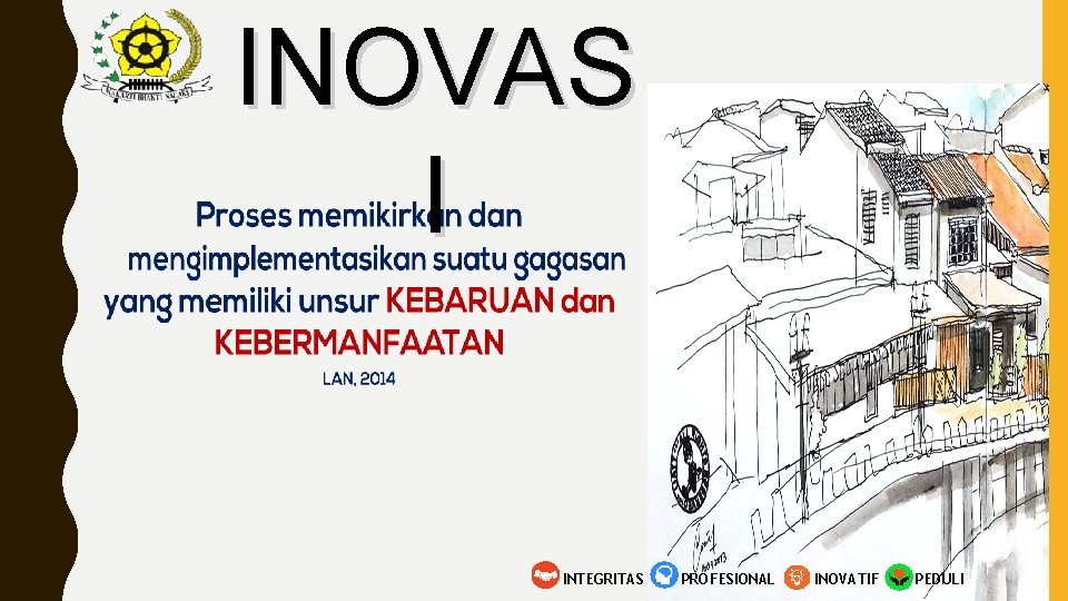 INOVAS I INTEGRITAS PROFESIONAL INOVATIF PEDULI 