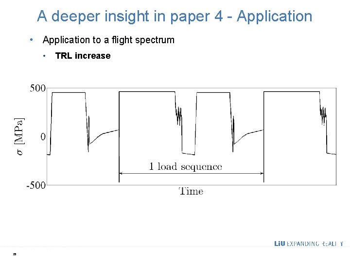 A deeper insight in paper 4 - Application • Application to a flight spectrum