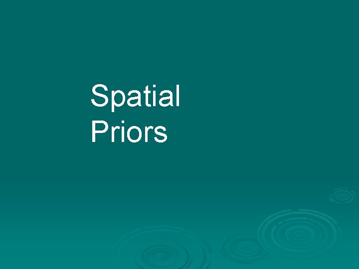 Spatial Priors Spatial Priors