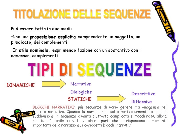 Può essere fatta in due modi: • Con una proposizione esplicita comprendente un soggetto,