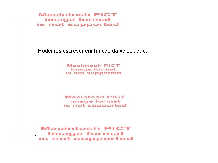 Podemos escrever em função da velocidade. 