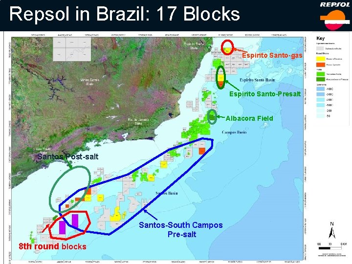 Repsol in Brazil: 17 Blocks Non- Operated Espirito Santo-gas Espirito Santo-Presalt Albacora Field Santos