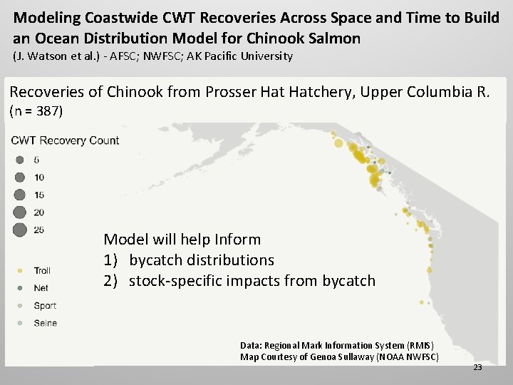 Modeling Coastwide CWT Recoveries Across Space and Time to Build an Ocean Distribution Model