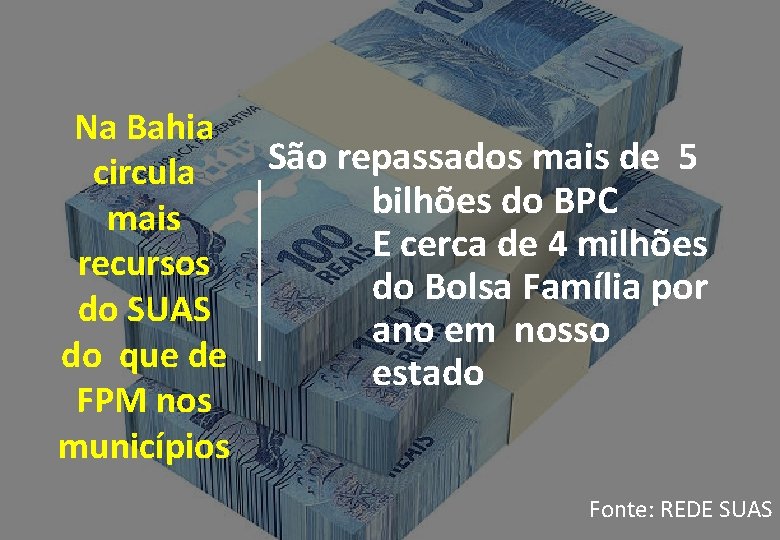 Na Bahia São repassados mais de 5 circula bilhões do BPC mais E cerca