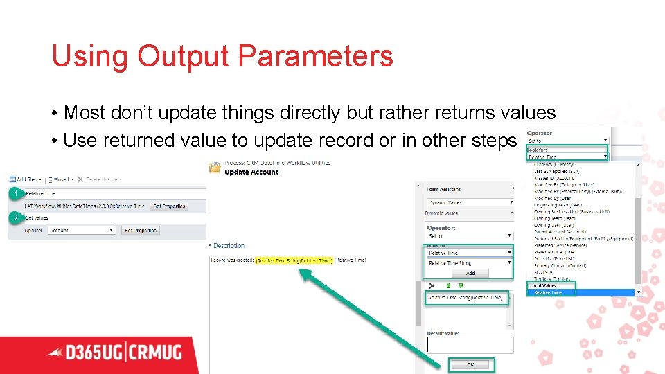 Using Output Parameters • Most don’t update things directly but rather returns values •