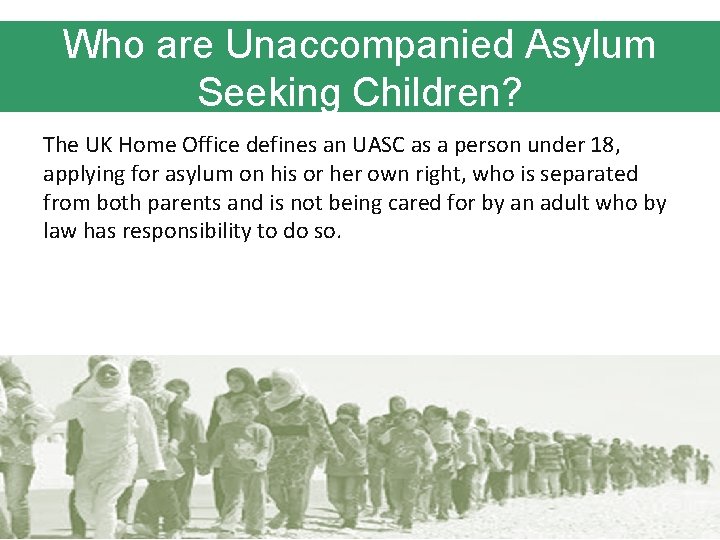 Supporting UASC in schools CPD 1 Introduction Background