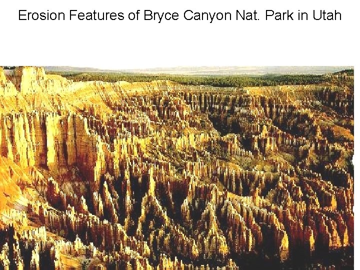 Erosion Features of Bryce Canyon Nat. Park in Utah 