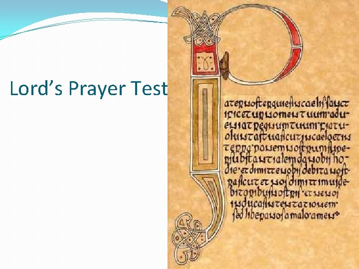 Lord’s Prayer Test 