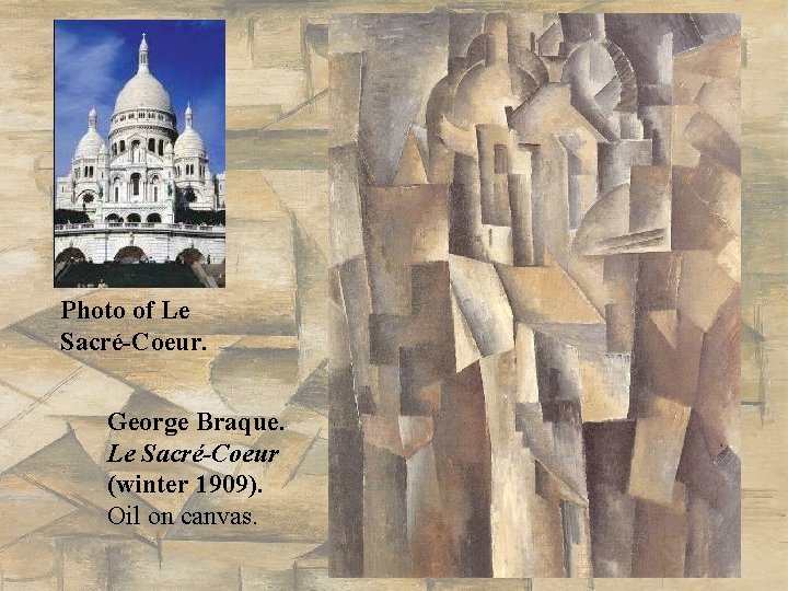 Photo of Le Sacré-Coeur. George Braque. Le Sacré-Coeur (winter 1909). Oil on canvas. 