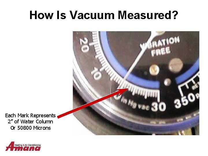 How Is Vacuum Measured? Each Mark Represents 2” of Water Column Or 50800 Microns