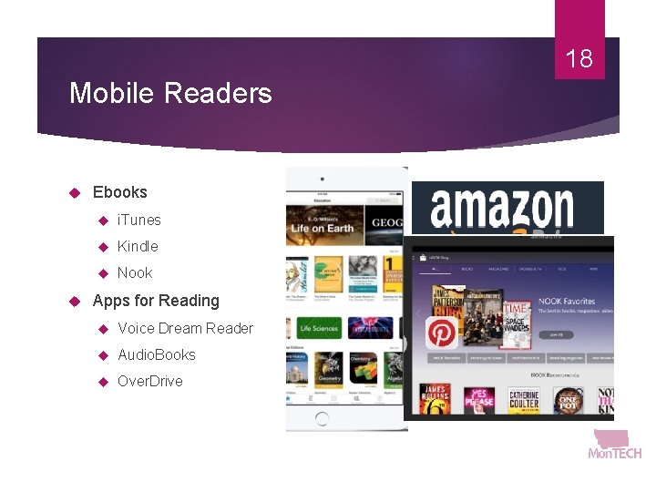 18 Mobile Readers Ebooks i. Tunes Kindle Nook Apps for Reading Voice Dream Reader