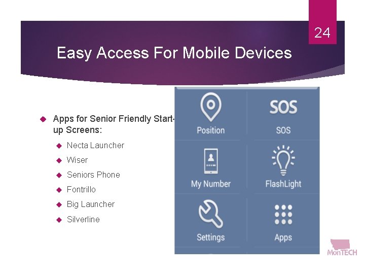 24 Easy Access For Mobile Devices Apps for Senior Friendly Startup Screens: Necta Launcher