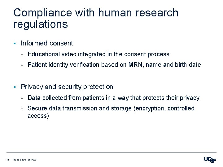 Compliance with human research regulations § Informed consent - Educational video integrated in the