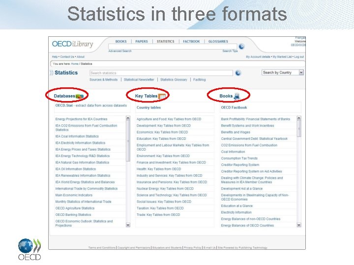 Statistics in three formats 