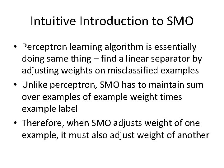 SVM by Sequential Minimal Optimization SMO Algorithm by
