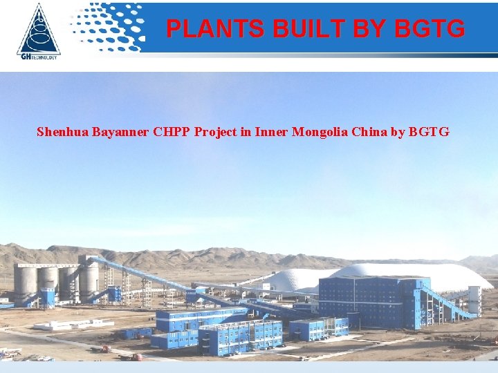 PLANTS BUILT BY BGTG Shenhua Bayanner CHPP Project in Inner Mongolia China by BGTG