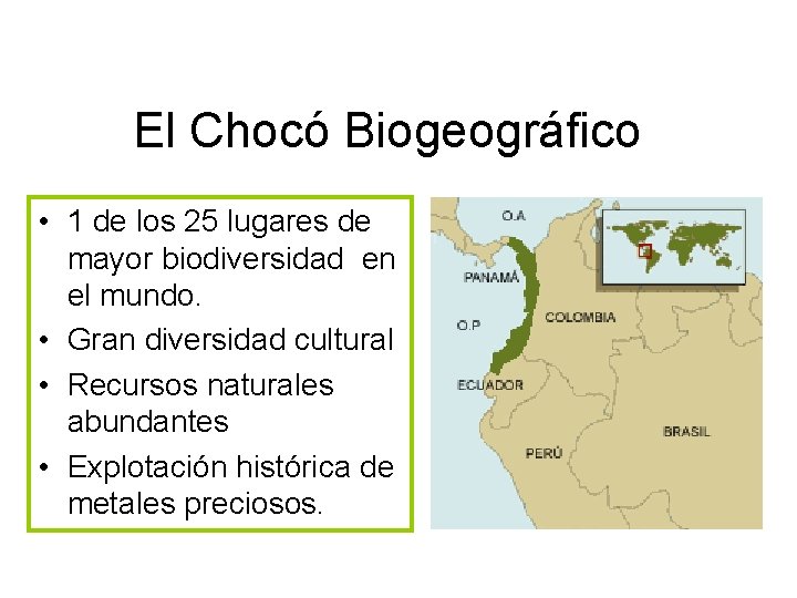 El Chocó Biogeográfico • 1 de los 25 lugares de mayor biodiversidad en el