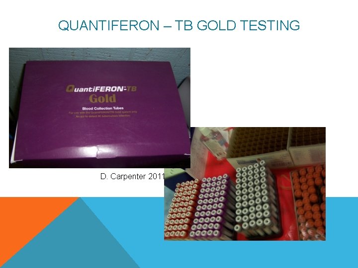 QUANTIFERON – TB GOLD TESTING D. Carpenter 2011 