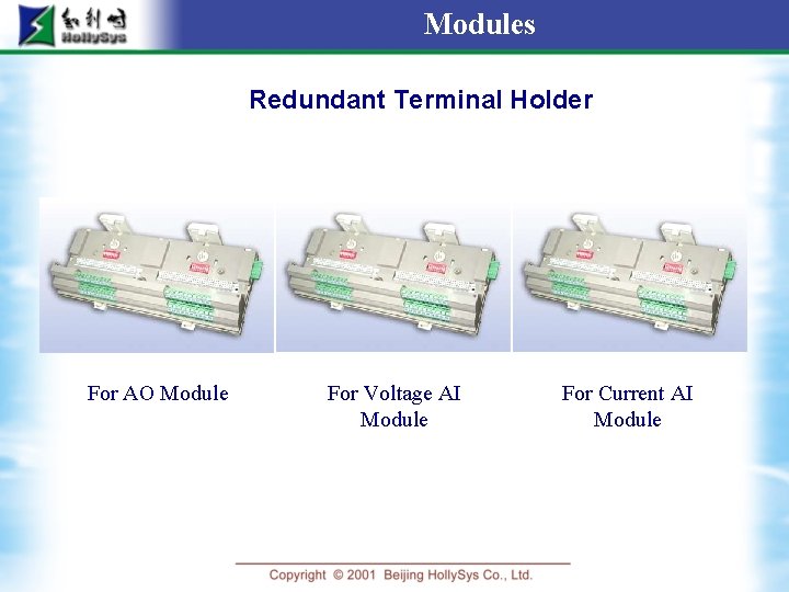 Modules Redundant Terminal Holder For AO Module For Voltage AI Module For Current AI