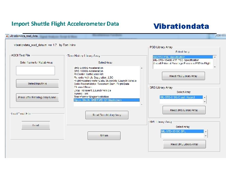 Import Shuttle Flight Accelerometer Data Vibrationdata 
