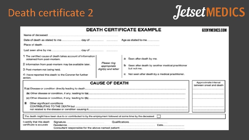 Death certificate 2 