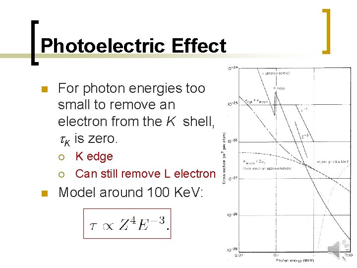 Photoelectric Effect n For photon energies too small to remove an electron from the