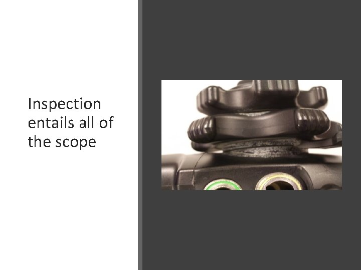Inspection entails all of the scope 