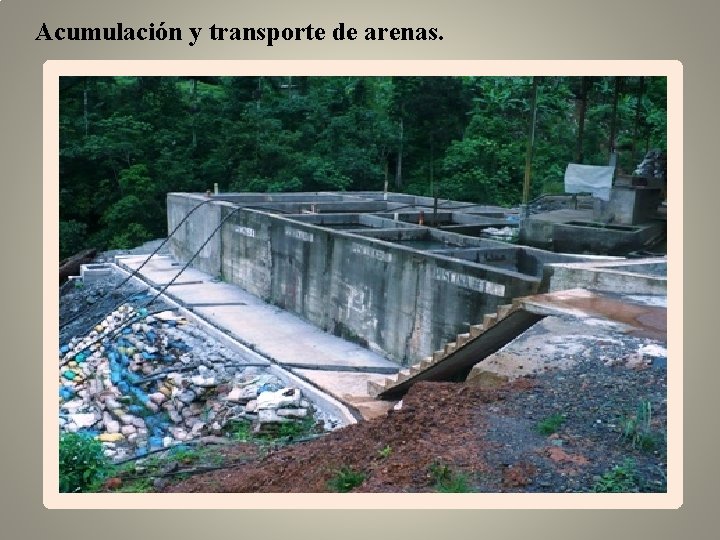 Acumulación y transporte de arenas. 