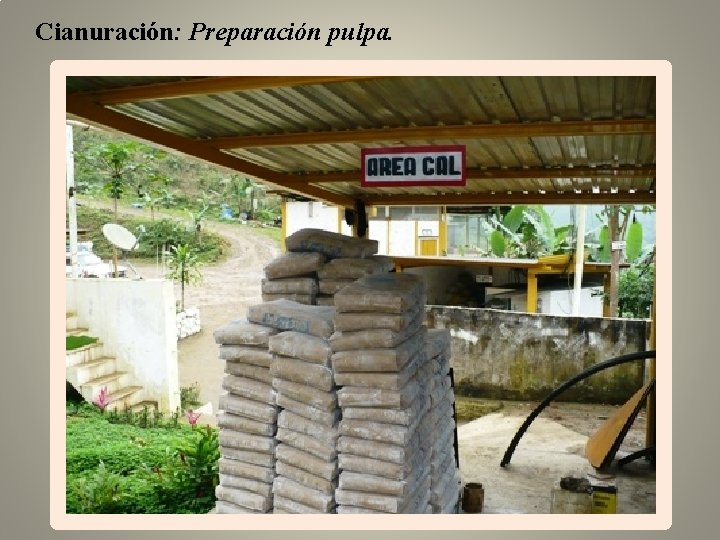 Cianuración: Preparación pulpa. 