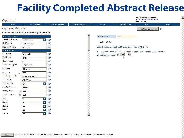Facility Completed Abstract Release 