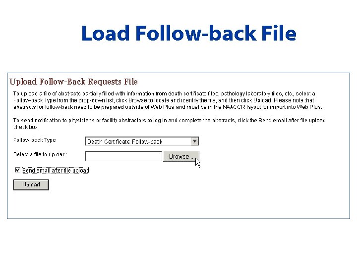 Load Follow-back File 