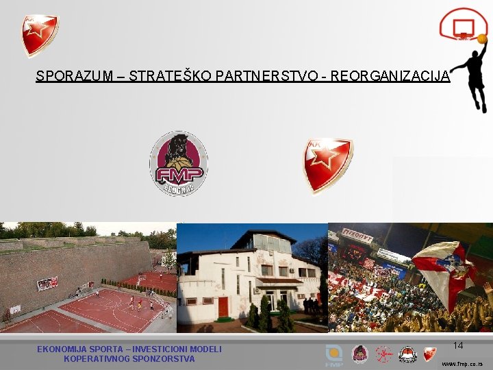 SPORAZUM – STRATEŠKO PARTNERSTVO - REORGANIZACIJA EKONOMIJA SPORTA – INVESTICIONI MODELI KOPERATIVNOG SPONZORSTVA 14