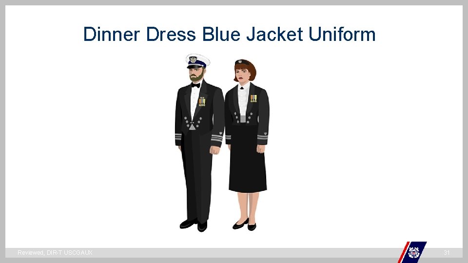 Dinner Dress Blue Jacket Uniform ` Reviewed, DIR-T USCGAUX 31 