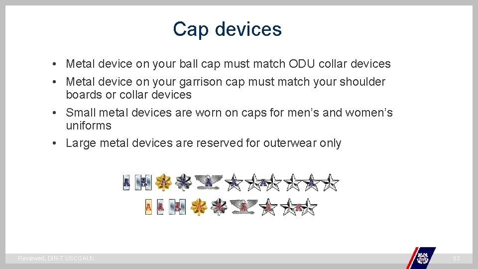 Cap devices • Metal device on your ball cap must match ODU collar devices Cap devices • Metal device on your ball cap must match ODU collar devices