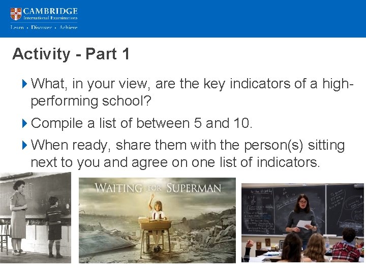 Activity - Part 1 4 What, in your view, are the key indicators of