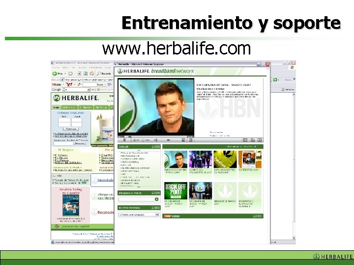 Entrenamiento y soporte www. herbalife. com 