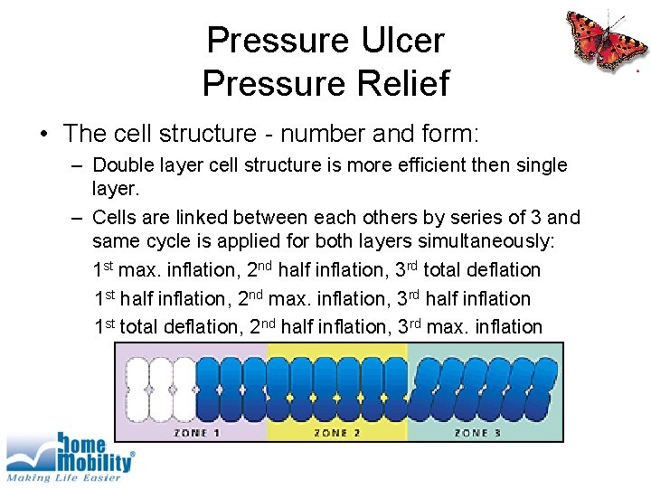Pressure Ulcer Pressure Relief • The cell structure - number and form: – Double
