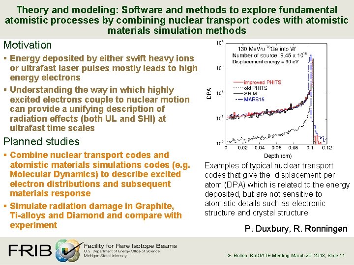 Theory and modeling: Software and methods to explore fundamental atomistic processes by combining nuclear
