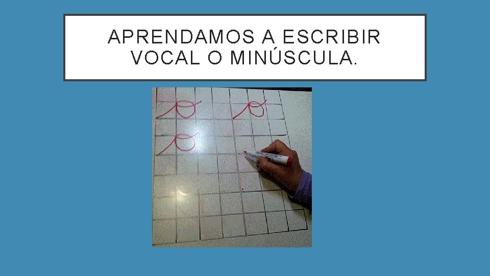 APRENDAMOS A ESCRIBIR VOCAL O MINÚSCULA. 