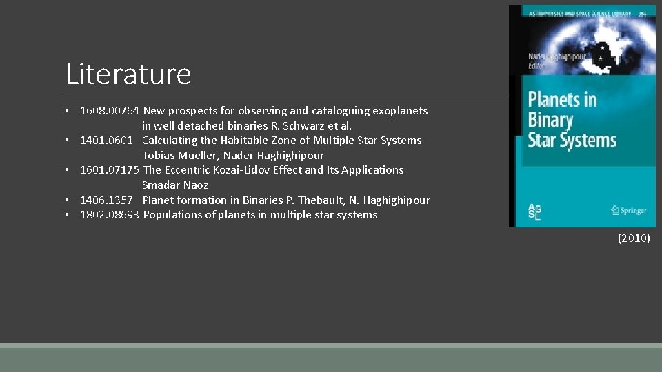 Literature • 1608. 00764 New prospects for observing and cataloguing exoplanets in well detached