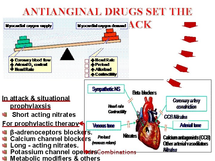 ANTIANGINAL DRUGS SET THE BALANCE BACK � � In attack & situational prophylaxsis Short