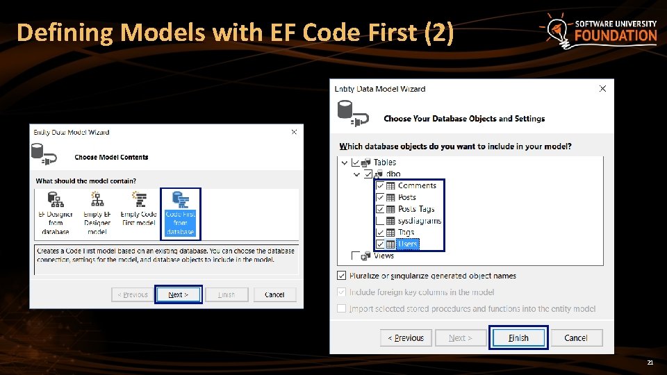 Defining Models with EF Code First (2) 21 