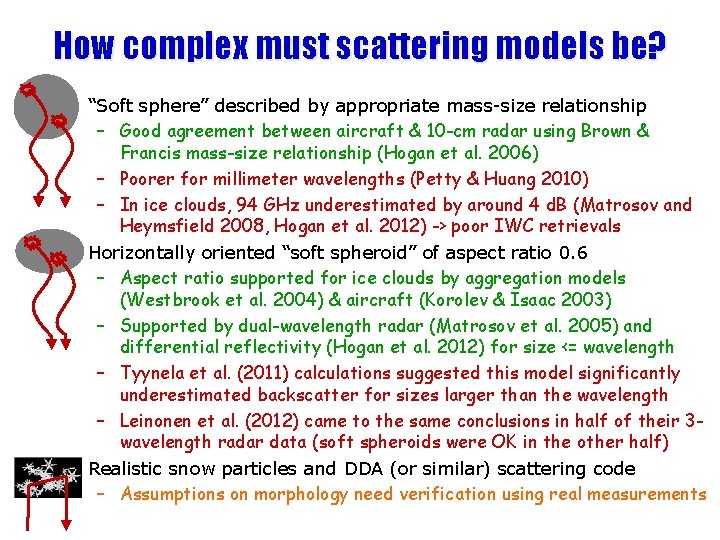 How complex must scattering models be? • “Soft sphere” described by appropriate mass-size relationship