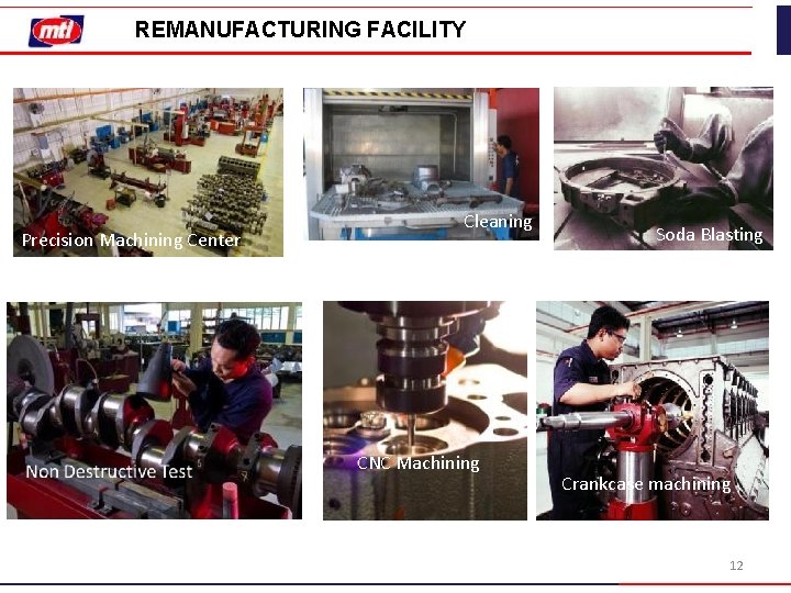 REMANUFACTURING FACILITY Precision Machining Center Cleaning CNC Machining Soda Blasting Crankcase machining 12 