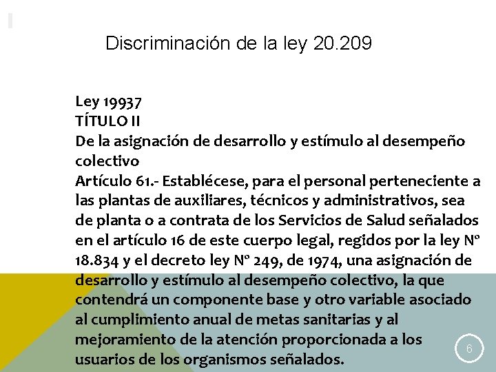 WWW. CONAFUTECH. CL Discriminación de la ley 20. 209 Ley 19937 TÍTULO II De