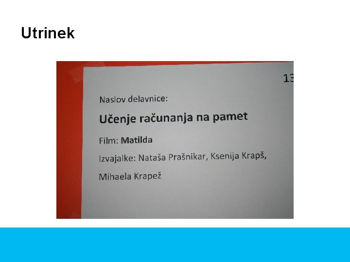 Utrinek 