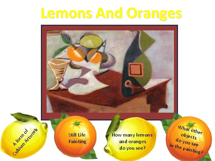 Cu A bis for m m A of rtw or k Lemons And Oranges