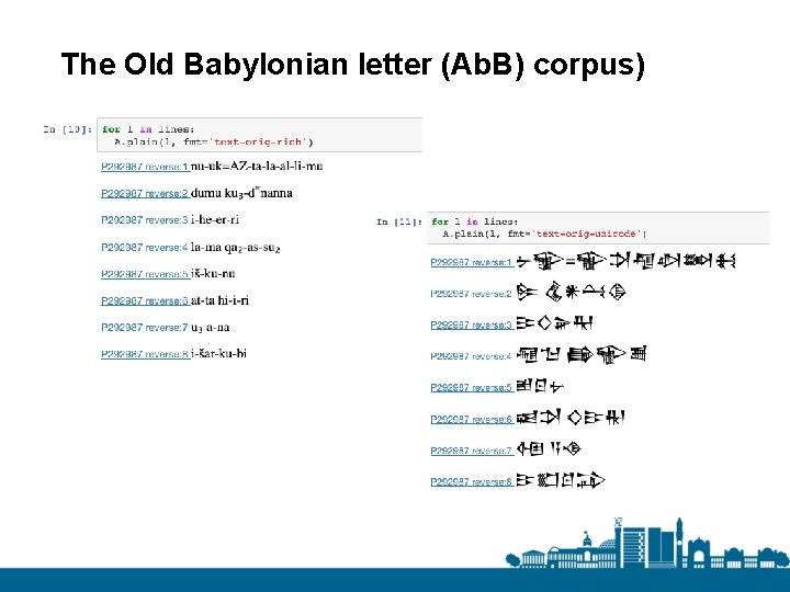 The Old Babylonian letter (Ab. B) corpus) 