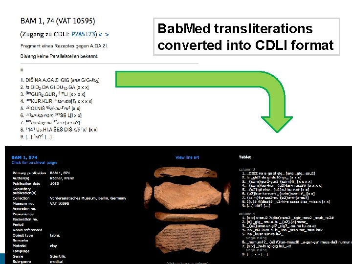 Bab. Med transliterations converted into CDLI format 